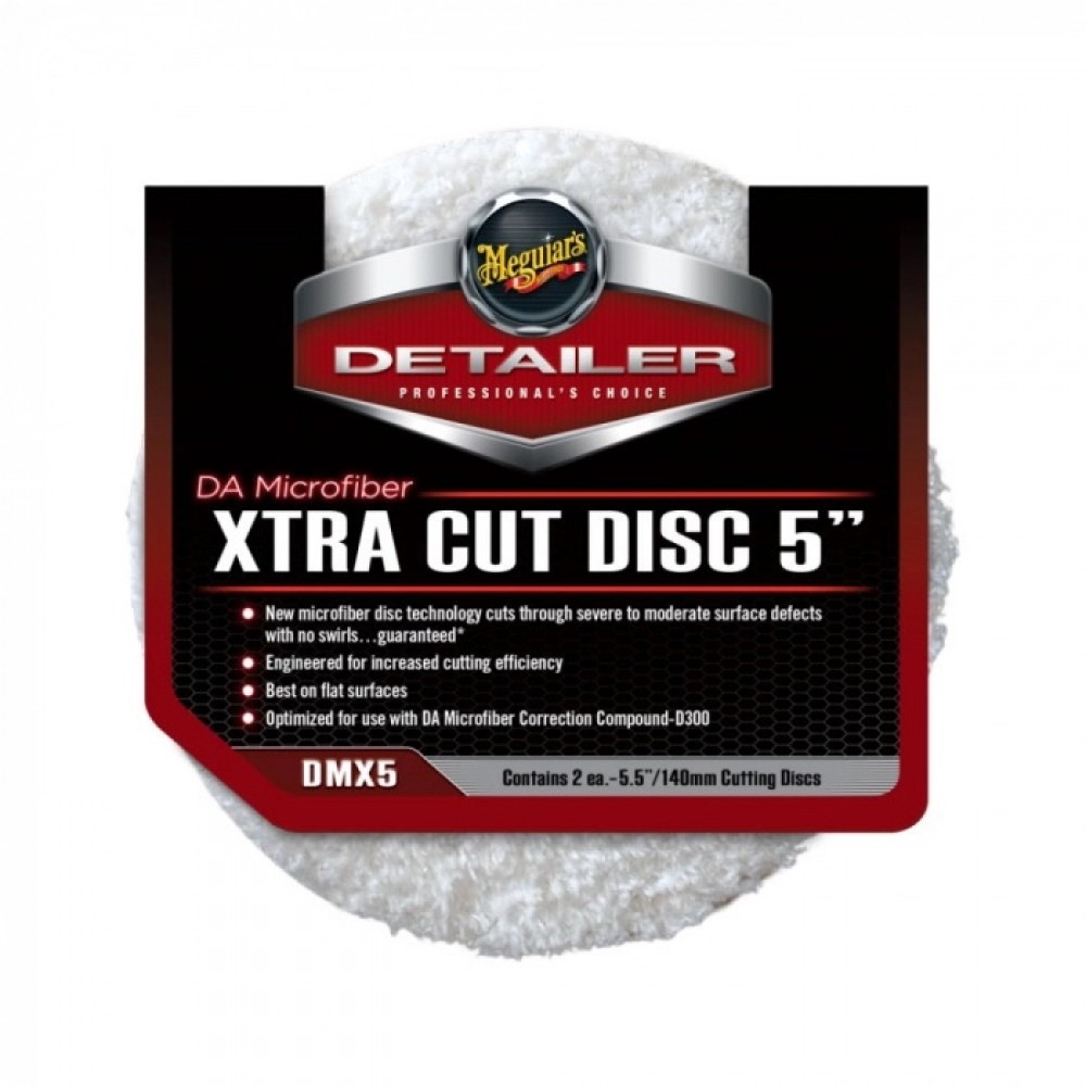 Pad microfibra foarte abraziv Meguiar's Microfiber Xtra Cut, 140mm, set 2 buc.