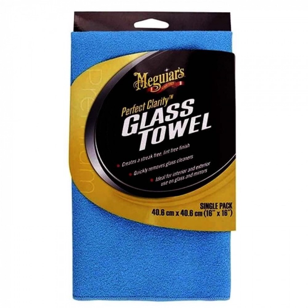 Perfect Clarity Glass Towel, Laveta microfibră sticlă Meguiar's 40,6x40,6 cm