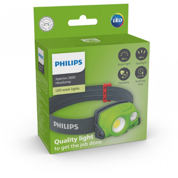 Lampa de cap cu led, cu doua moduri philips xperion 3000