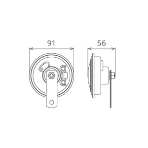 Claxon electromagnetic 12v 5a ton jos