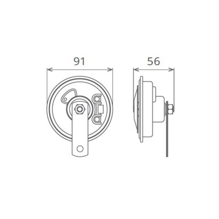 Set claxoane electromagnetice 12v 5a+5a ton inalt si jos