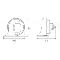 Claxon electromagnetic 12v 6a ton inalt,45884