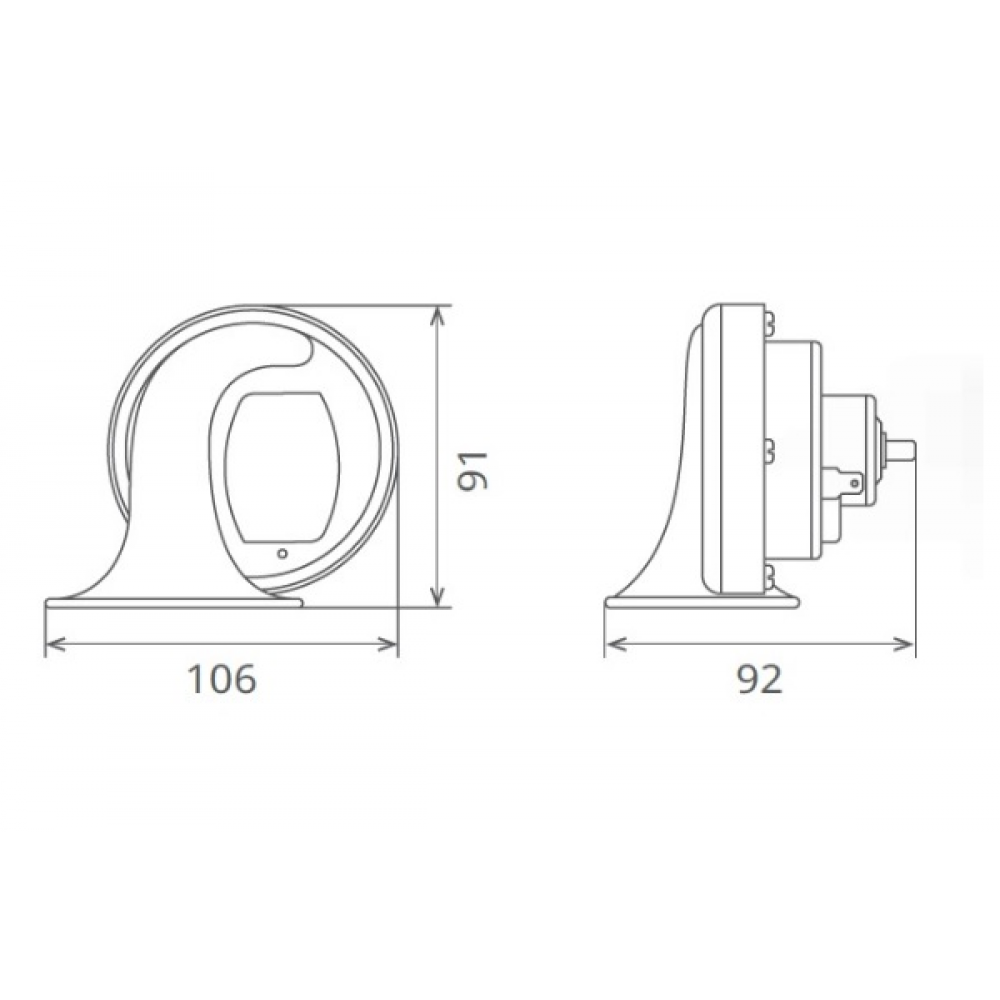 Claxon electromagnetic 12v 6a ton jos