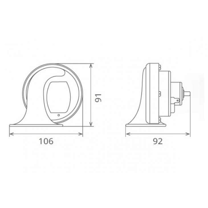 Claxon electromagnetic 12v 6a ton jos