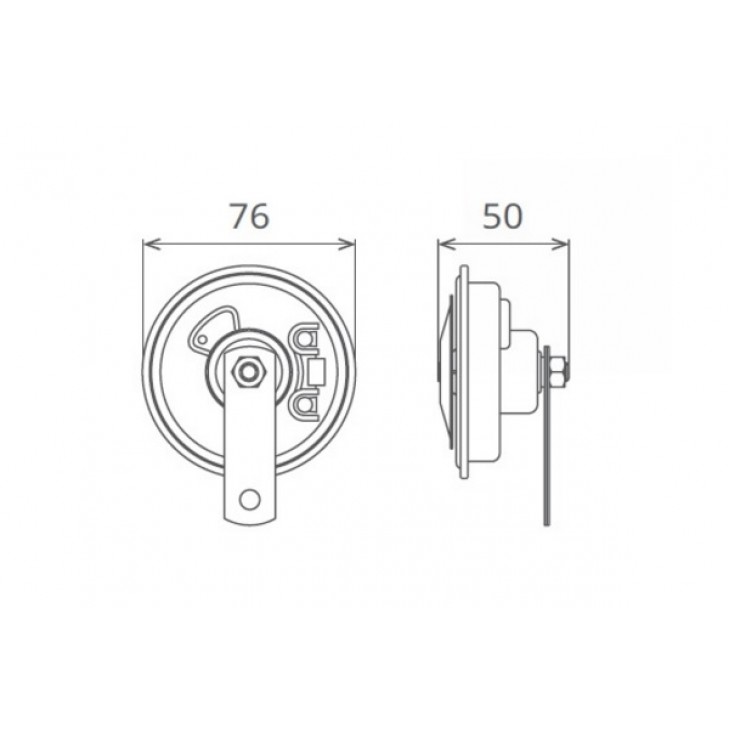 Claxon electromagnetic 12v 3.5a ton jos