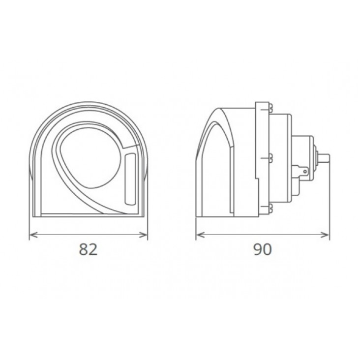 Claxon electromagnetic 12v 6a ton jos