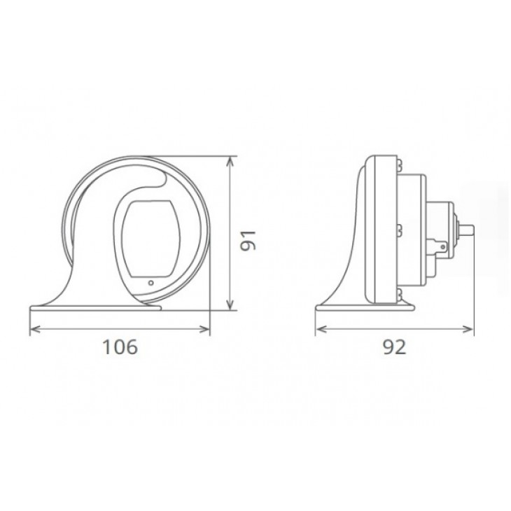 Claxon electromagnetic 12v 6a ton inalt,45884