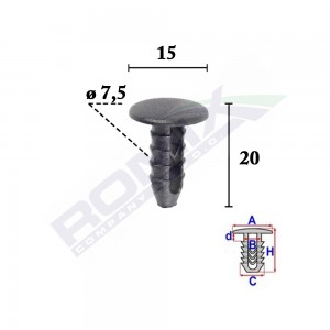 Clips tapiterie pentru pentru fiat/lancia/alfa romeo set 25 buc