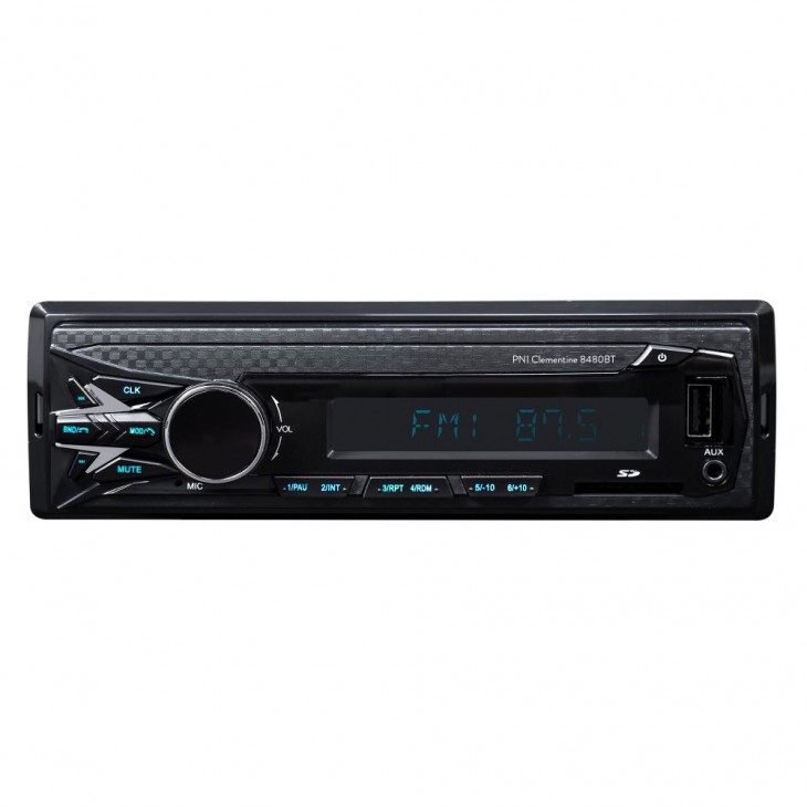 Radio mp3 player auto dab si rds pni clementine 8480bt 4x45w, 12/24v, cu sd, usb, aux, rca, bluetooth si usb 1.5a