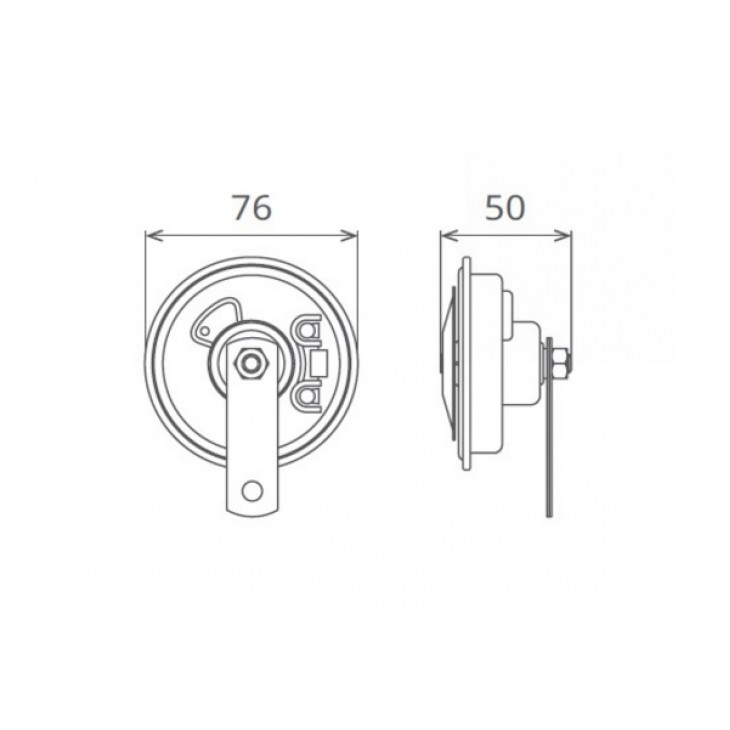 Claxon electromagnetic 12v 3.5a ton inalt