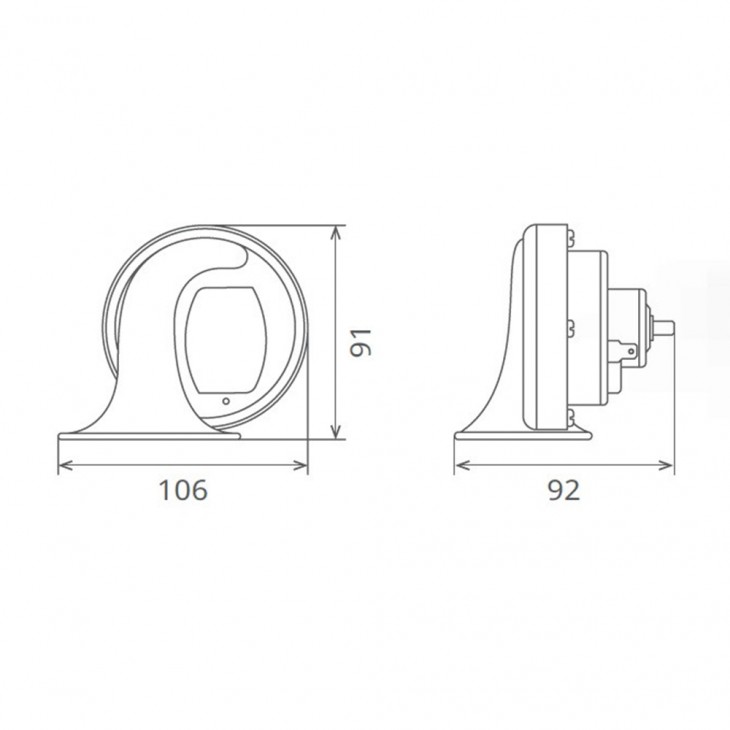 Claxon electromagnetic, tip melc, 24v 3a ton inalt