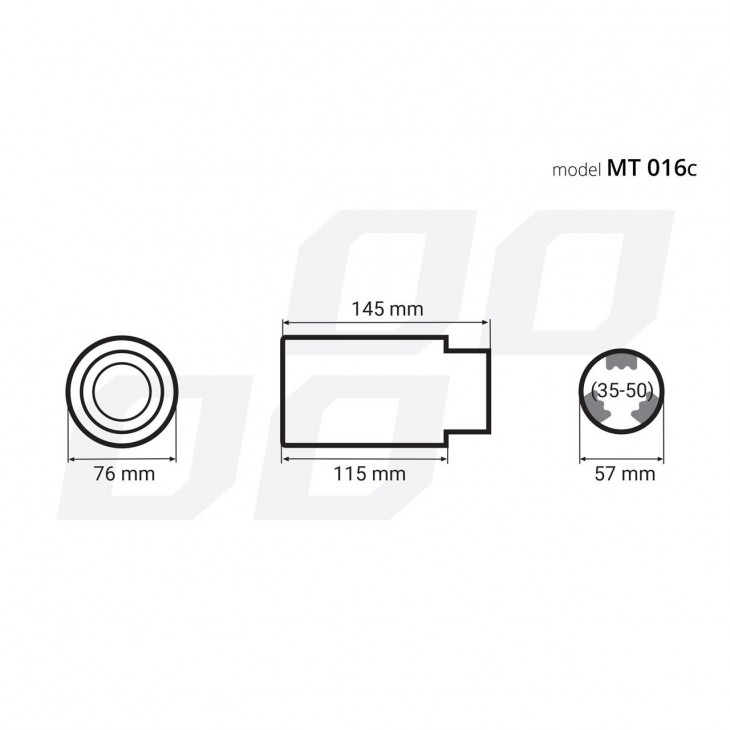 Ornament toba esapament din otel inoxidabil MT 016C