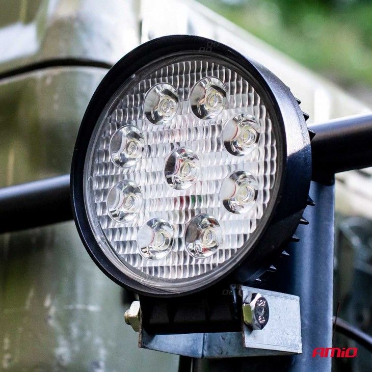 Proiector LED pentru Off-Road, ATV, SSV,  culoare 6500K, LED FLOOD, 27W, tensiune 9 - 36V, diametru Ø110 mm