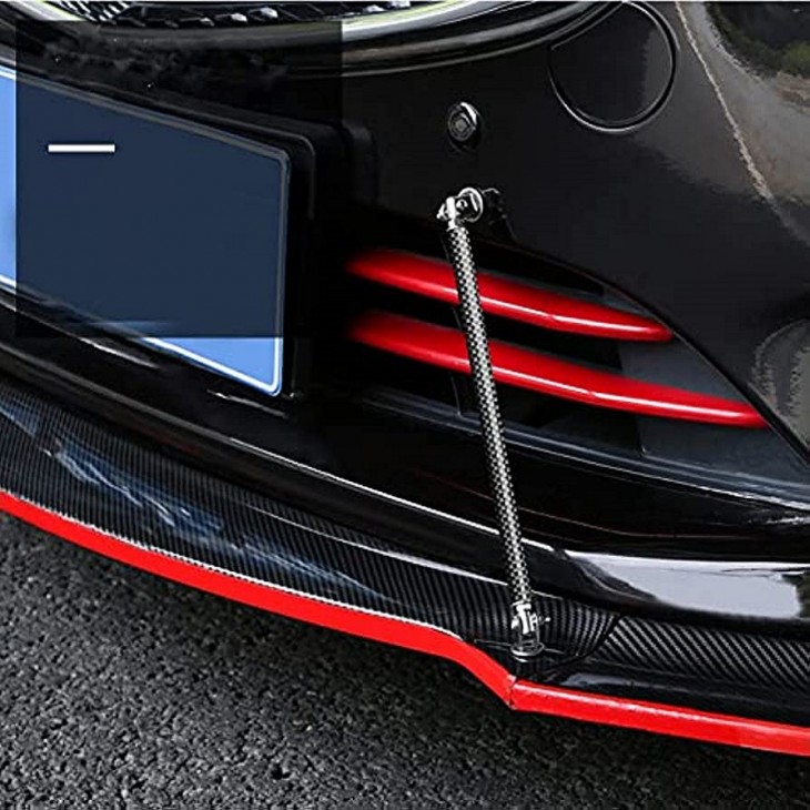 Set 2 Tije din Aluminiu reglabile pentru Consolidare Spoiler, lungime 10cm, IMITATIE CARBON