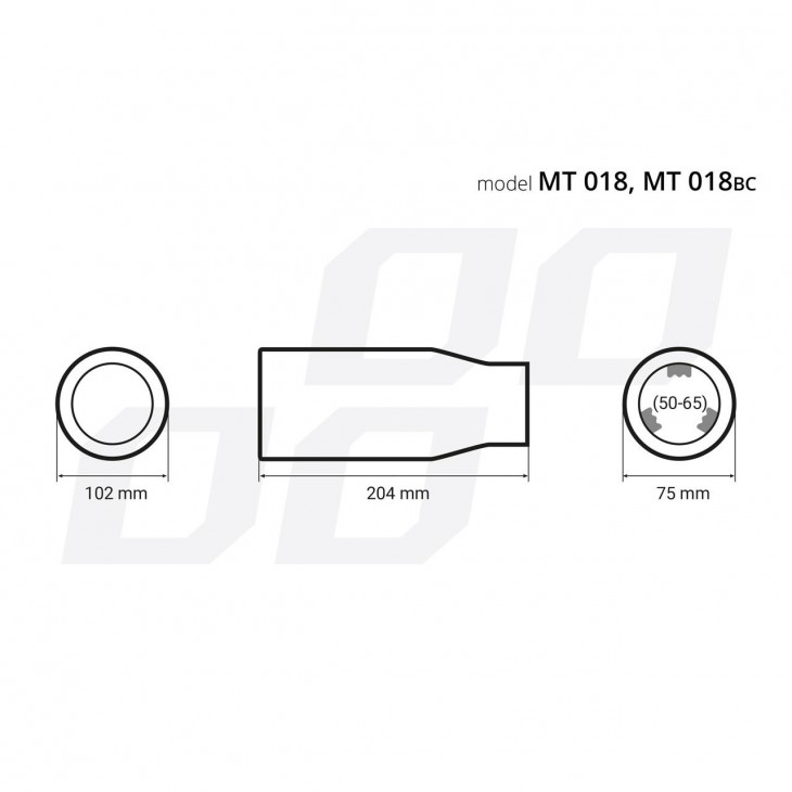 Ornament toba esapament din otel inoxidabil MT 018BC