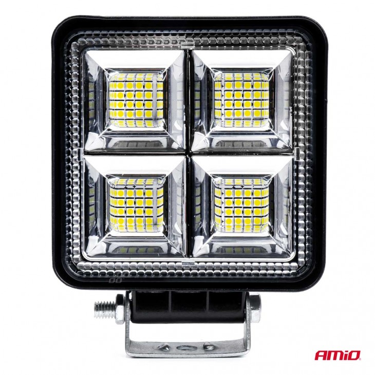 Proiector LED pentru Off-Road, ATV, SSV, putere 192W, culoare 6500K, tensiune 9-36V, dimensiuni 110 x 110 x 35 mm