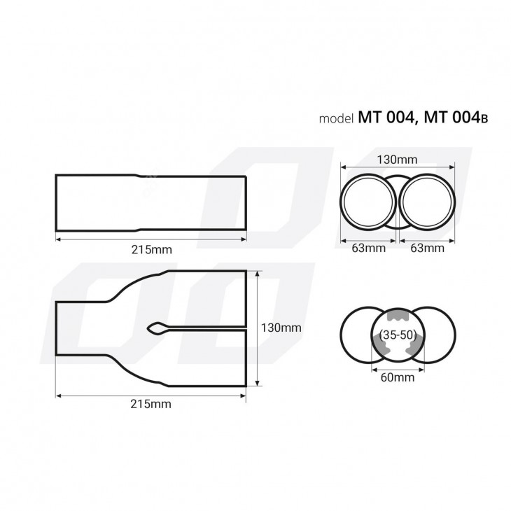 Ornament toba esapament din otel inoxidabil MT 004B