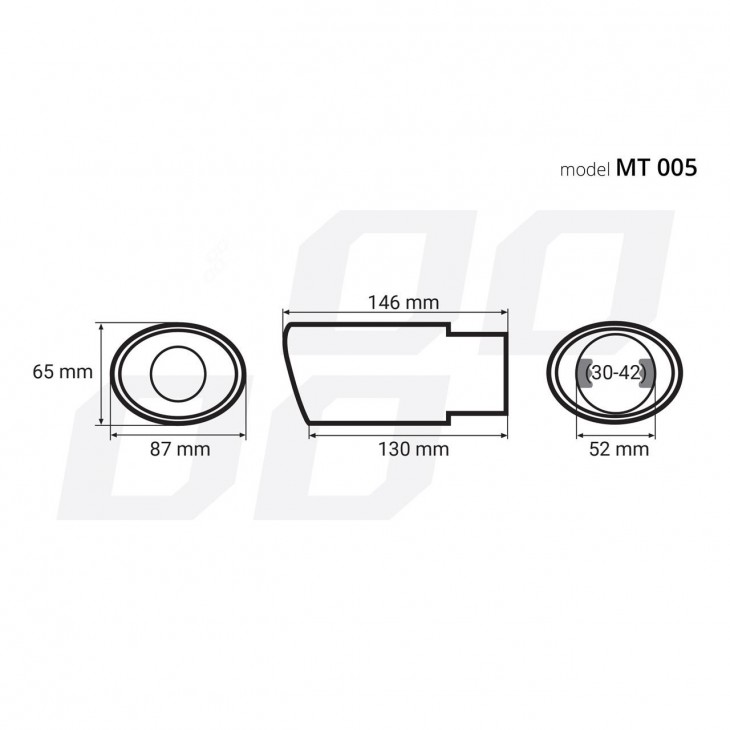 Ornament toba esapament din otel inoxidabil MT 005