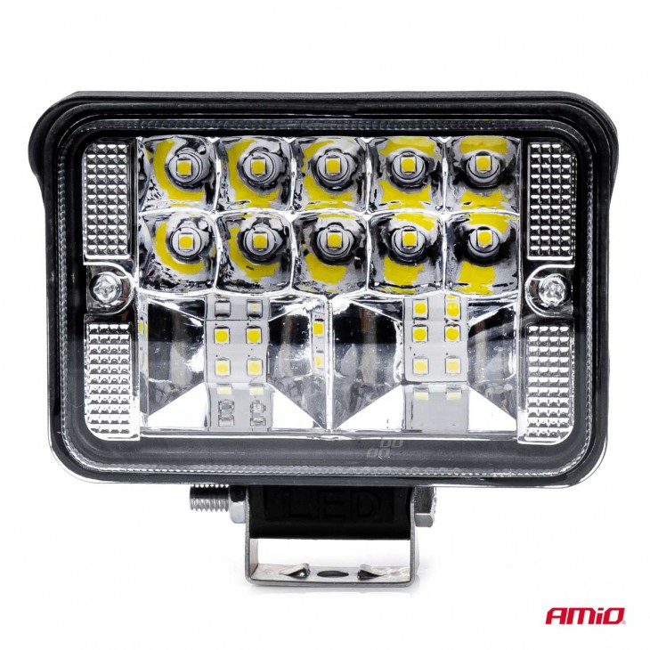 Proiector LED pentru Off-Road, ATV, SSV, putere 54W, culoare 6500K, tensiune 9-36V, dimensiuni 80 x 110 x 60 mm