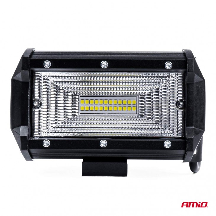 Proiector LED pentru Off-Road, ATV, SSV, putere 72W, culoare 6500K, tensiune 9-36V, dimensiuni 135 x 75 x 55 mm