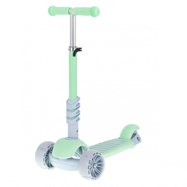 Tricicleta + Trotineta + Skateboard (3in1) roti iluminate LED - VERDE