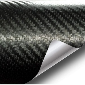 Folie colantare auto Carbon 3D Negru, 3,0m x 1,52m