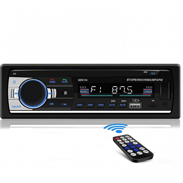 Player Auto, 4 x 60W cu  Bluetooth, Telefon, Radio, MP3, AUX, Card MicroSD, Telecomanda