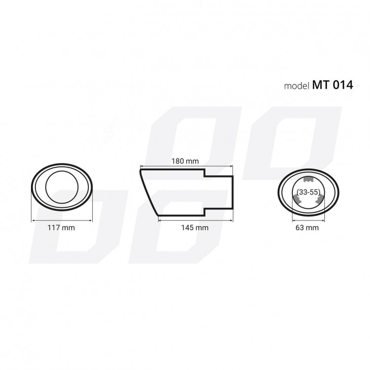 Ornament toba esapament din otel inoxidabil MT 014