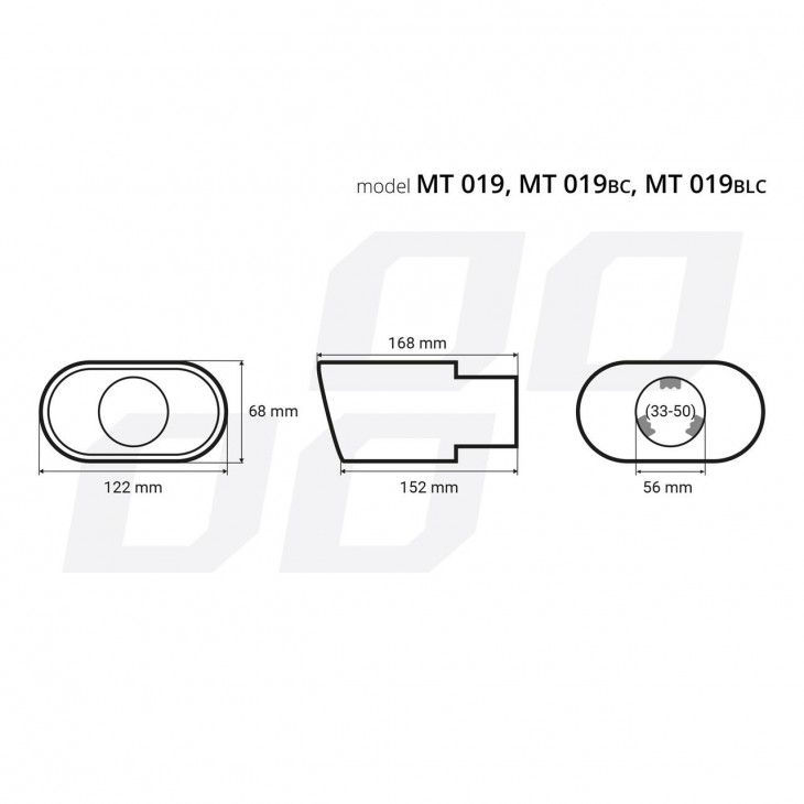 Ornament toba esapament din otel inoxidabil MT 019BC