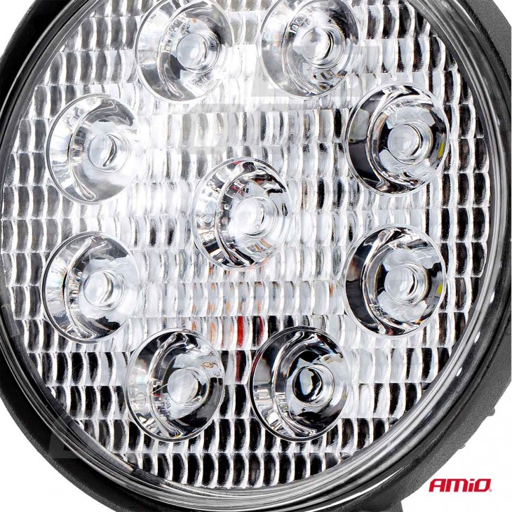 Proiector LED pentru Off-Road, ATV, SSV,  culoare 6500K, LED FLOOD, 27W, tensiune 9 - 36V, diametru Ø110 mm