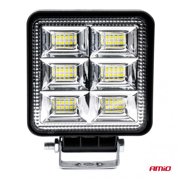 Proiector LED pentru Off-Road, ATV, SSV, putere 144W, culoare 6500K, tensiune 9-36V, dimensiuni 110 x 110 x 35 mm