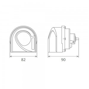 Claxon Electromagnetic, Tip Melc, 24V 3A Ton Jos, Design Light