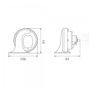 Claxon Electromagnetic, Tip Melc, 24V 3A Ton Jos